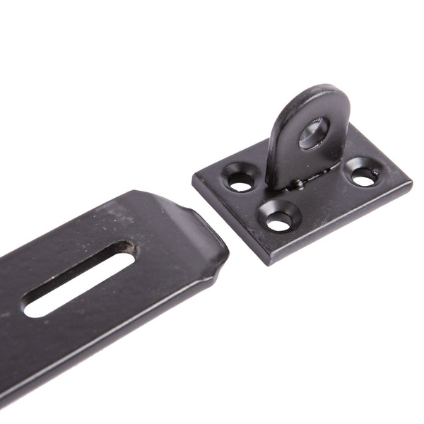 Nicola Spring Black 114mm Heavy-Duty Carbon Steel Safety Hasp & Staple
