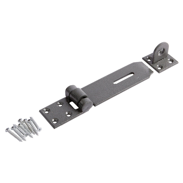 nicola spring Black 114mm Heavy-Duty Carbon Steel Safety Hasp & Staple