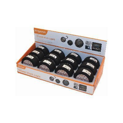 nicola spring Black 24 LED Round Plastic Work Light