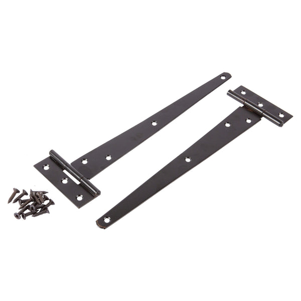 nicola spring Black 254mm Heavy-Duty T-Hinges - Pack of 2