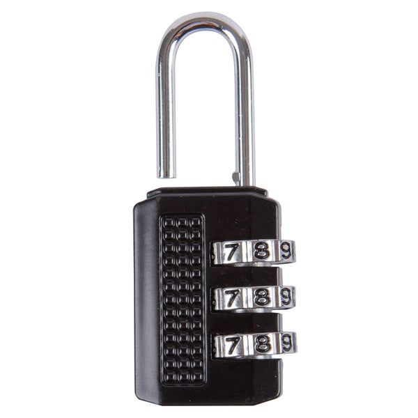 nicola spring Black 3-Digit Zinc Alloy Combination Padlock