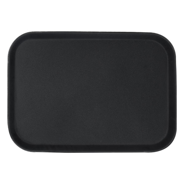 nicola spring Black 35.5cm x 25cm Rectangle Non-Slip Serving Tray