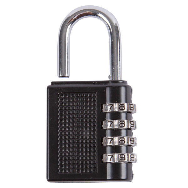 nicola spring Black 4-Digit Zinc Alloy Combination Padlock