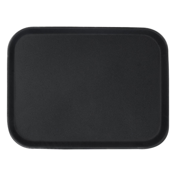 nicola spring Black 51cm x 38cm Rectangle Non-Slip Serving Tray