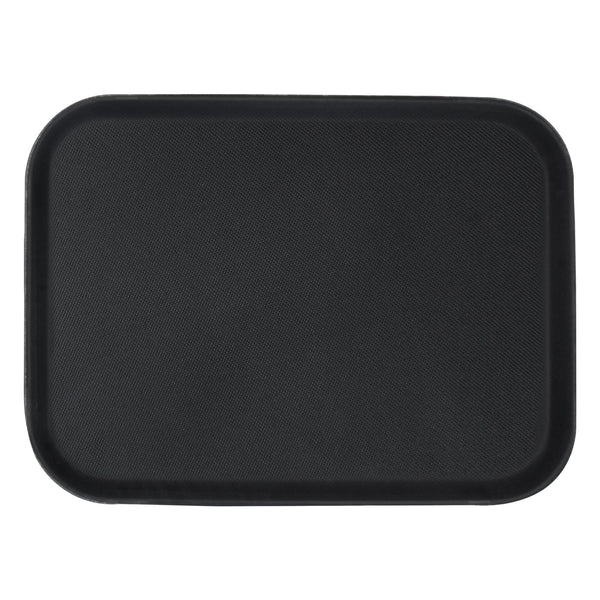 nicola spring Black 56cm x 41cm Rectangle Non-Slip Serving Tray