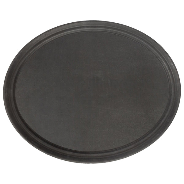 nicola spring Black 63.5cm x 52cm Oval Non-Slip Serving Tray