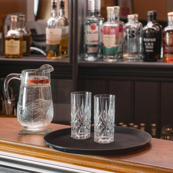 Nicola Spring Black 68.5cm X 56cm Oval Non-Slip Serving Tray