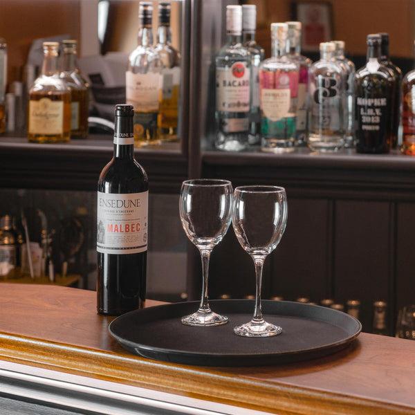 Nicola Spring Black 68.5cm X 56cm Oval Non-Slip Serving Tray