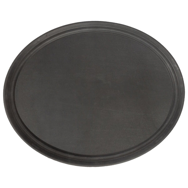 nicola spring Black 68.5cm x 56cm Oval Non-Slip Serving Tray