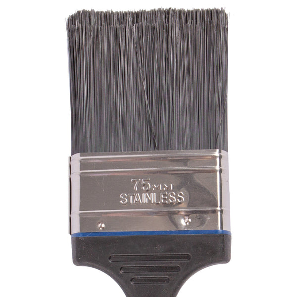 Nicola Spring Black 7.5cm Plastic No Bristle Loss DIY Paint Brush