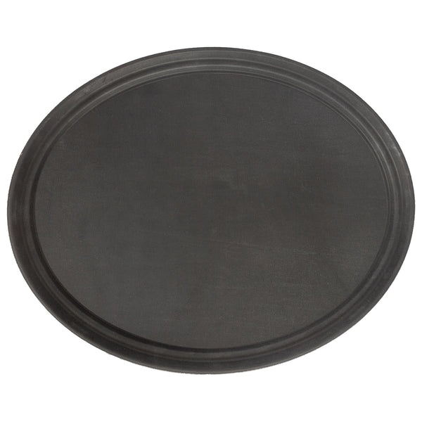 nicola spring Black 73.5cm x 60cm Oval Non-Slip Serving Tray