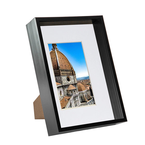 nicola spring Black A4 (8" x 12") 3D Deep Box Frame with A5 Mount