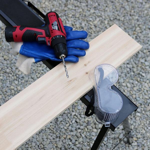 Nicola Spring Black/Black Folding Iron Saw Horses - Pack Of 2