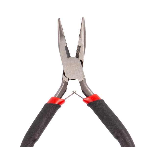 Nicola Spring Black Mini 12cm Carbon Steel Long Nose Pliers