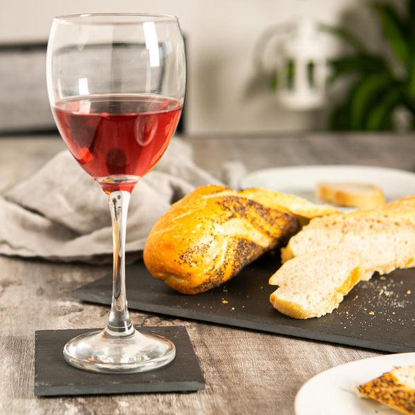 Nicola Spring Black Square Linea Slate Coasters - Pack Of Six