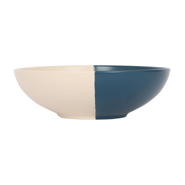 nicola spring Colour Block Stoneware Pasta Bowl - 20.5cm