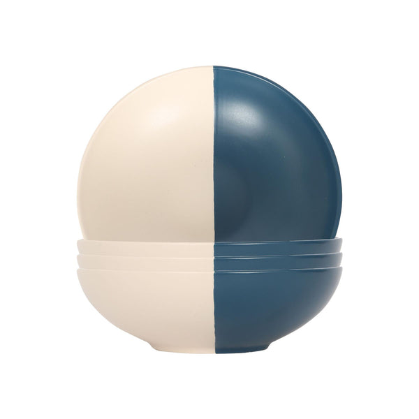 nicola spring Colour Block Stoneware Pasta Bowls - 20.5cm - Pack of 4