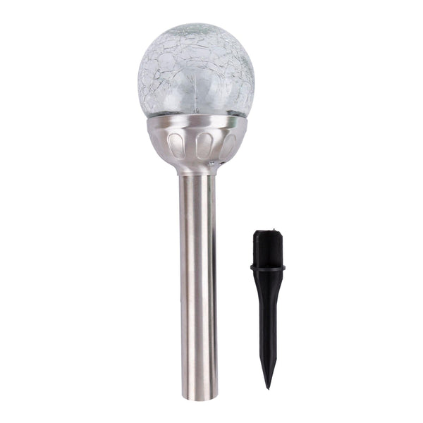 Nicola Spring Colour Changing Crackle Ball Solar Pathway Light