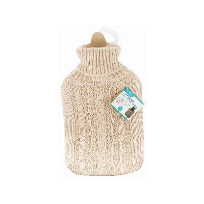 nicola spring Cream 1.8L Hot Water Bottle & Cable Knit Cover