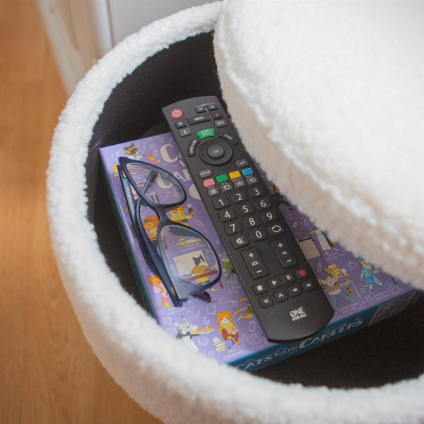 Nicola Spring Cream H46 X D37cm Round Boucle Storage Footstool