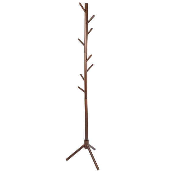 nicola spring Dark Wood Free-Standing Wooden Coat Rack