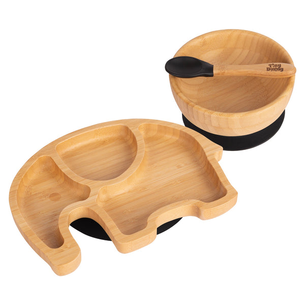 Nicola Spring Eden The Elephant Bamboo Suction Dinner Set