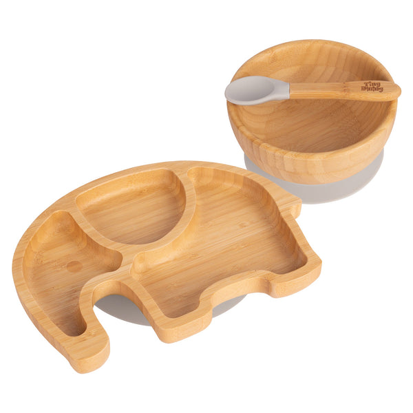 nicola spring Eden The Elephant Bamboo Suction Dinner Set