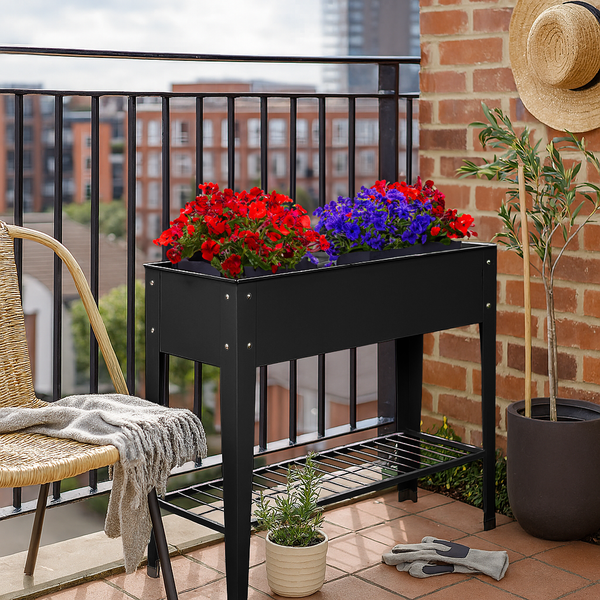 Nicola Spring Elevated Raised Garden Bed With Legs & Storage Shelf