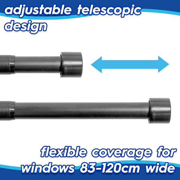 Nicola Spring Extendable Metal Curtain Pole Kit - 83 To 120cm