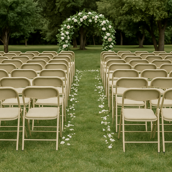 Nicola Spring Fabric Padded Metal Folding Chairs - Pack Of Six