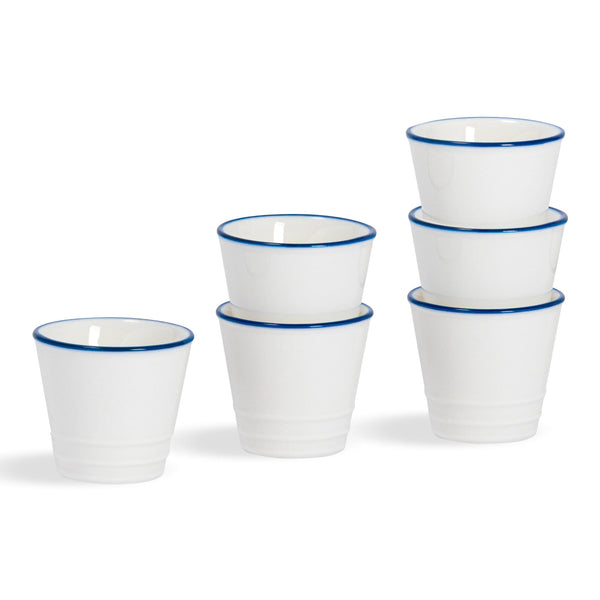 nicola spring Farmhouse White Porcelain Egg Cups - Pack of Six