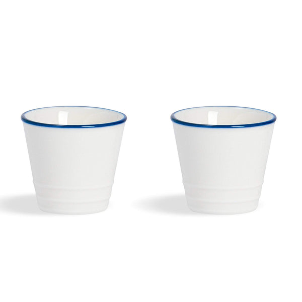 nicola spring Farmhouse White Porcelain Egg Cups - Pack of Two