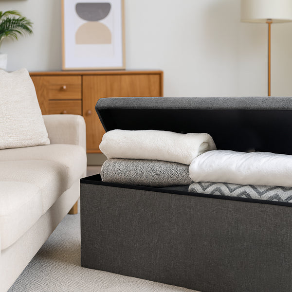 Nicola Spring Foldable Storage Ottoman - 111 X 37 X 39cm