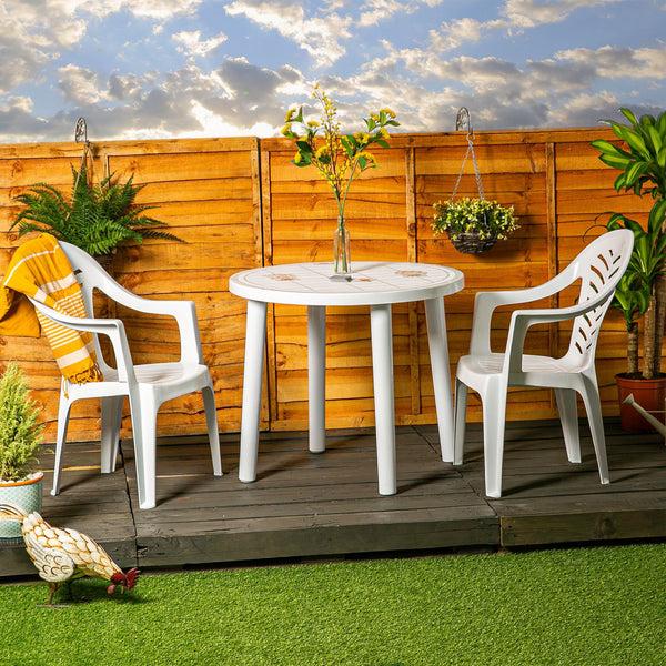 Nicola Spring Four-Seater Round Tossa Garden Dining Table 86cm