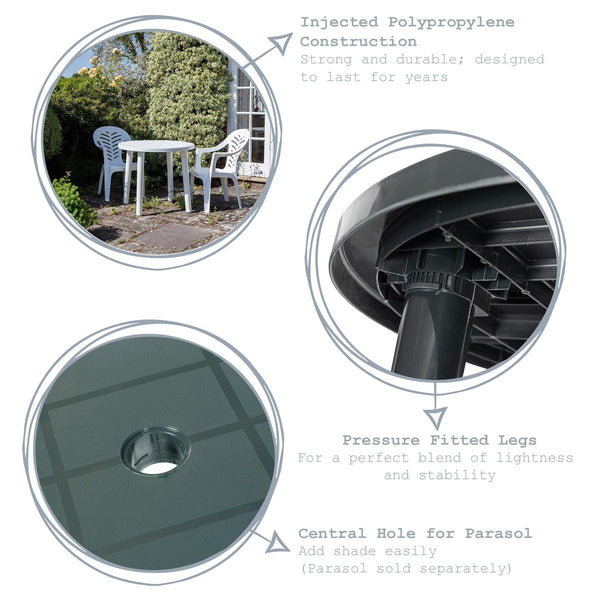 Nicola Spring Four-Seater Round Tossa Garden Dining Table 86cm