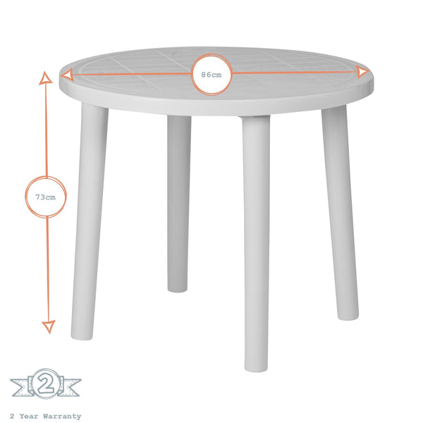 Nicola Spring Four-Seater Round Tossa Garden Dining Table 86cm