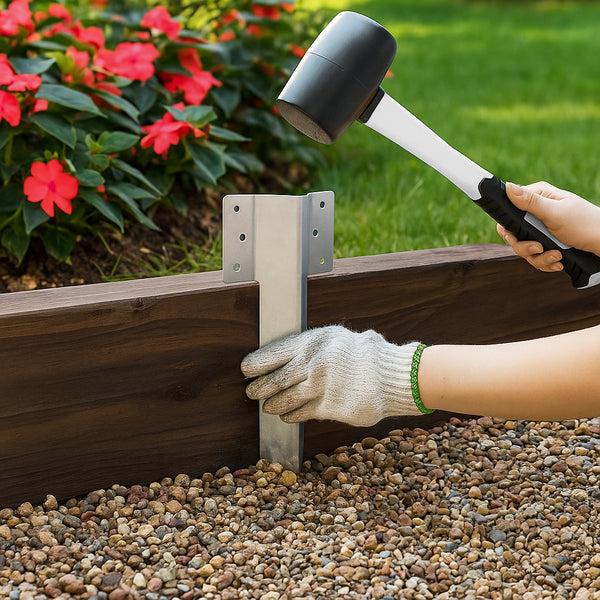 Nicola Spring Galvanised Steel Railway Sleeper Brackets - 40cm - Pack Of 10