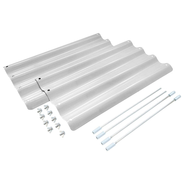 nicola spring Galvanised Steel Raised Garden Bed Extension Set - 50cm