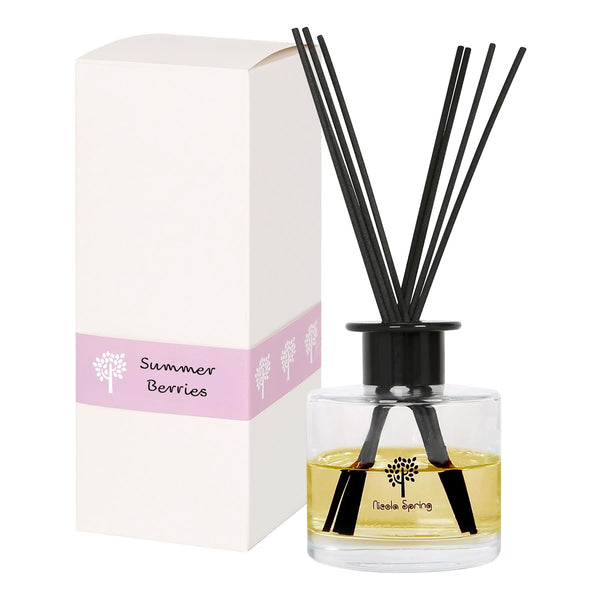 nicola spring Glass Reed Diffuser - 200ml - Summer Berries