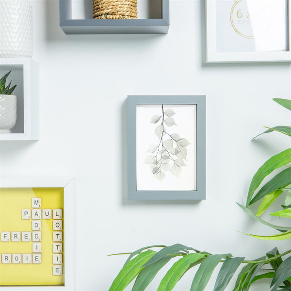 Nicola Spring Grey 5" X 7" Photo Frame With 4" X 6" Mount