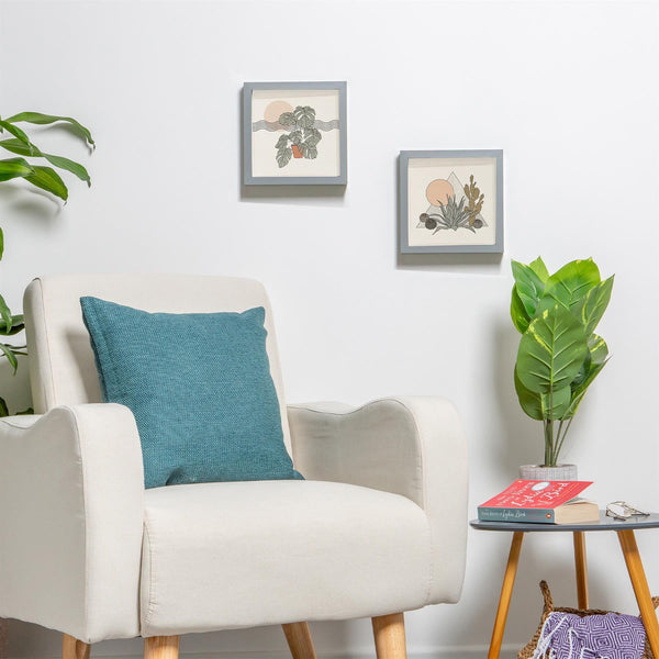 Nicola Spring Grey 8" X 8" 3D Deep Box Photo Frame With 6" X 6" Mount