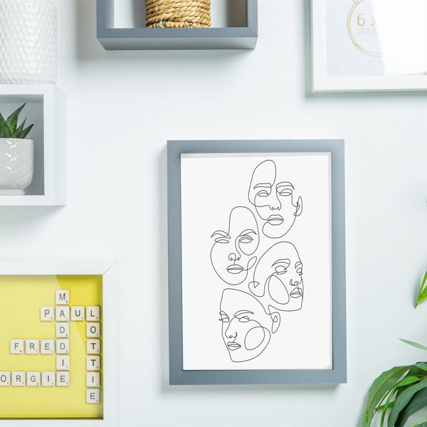 Nicola Spring Grey A4 (8" X 12") 3D Shadow Box Frame With A5 Mount