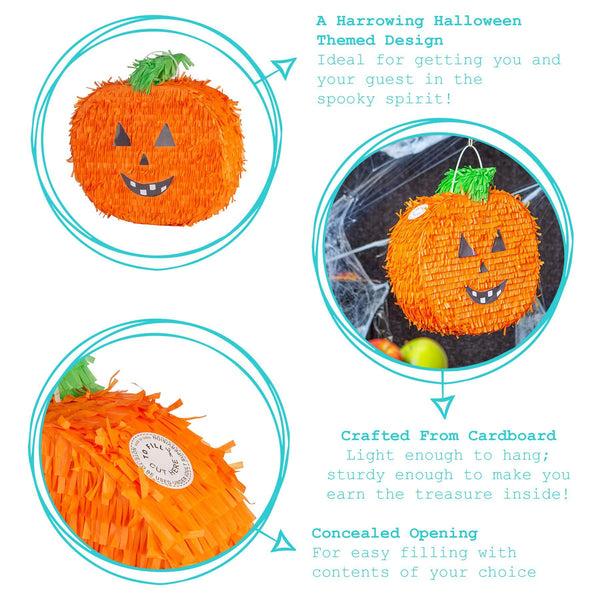 Nicola Spring Halloween Large Pumpkin Pinata Party Set