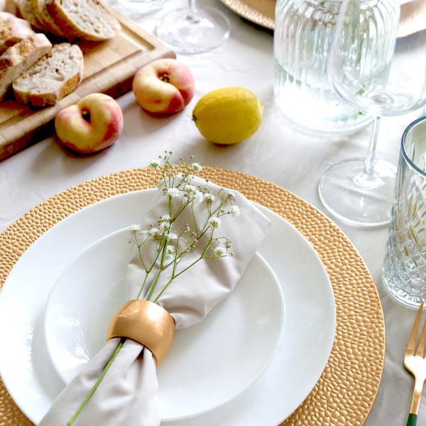 Nicola Spring Hammered Melamine Charger Plates - Pack Of Six