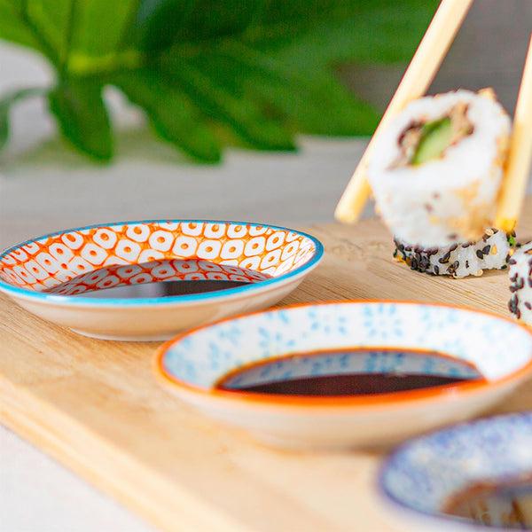 Nicola Spring Hand-Printed Stoneware Sauce Dishes - 10cm - Pack Of 6