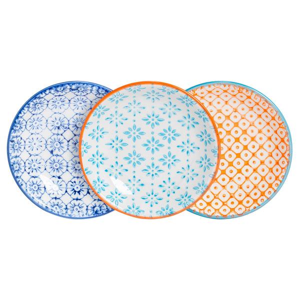 nicola spring Hand-Printed Stoneware Sauce Dishes - 10cm - Pack of 6
