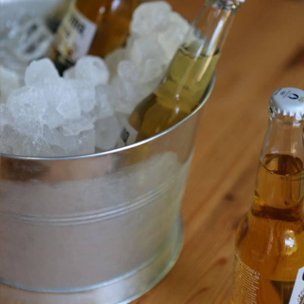 Nicola Spring Handmade Galvanized Iron Ice Bucket - 26.5cm