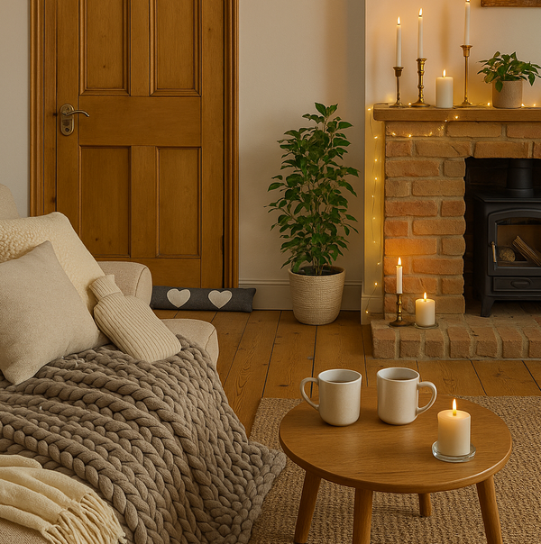 Nicola Spring Heart Herringbone Draught Excluder - 79cm