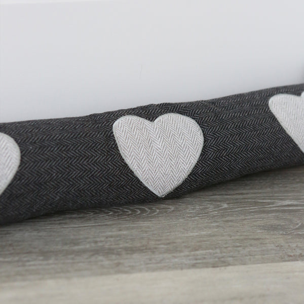 Nicola Spring Heart Herringbone Draught Excluder - 79cm