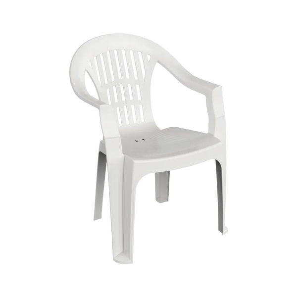 Nicola Spring Irem Garden Dining Chairs - White - Pack Of 6